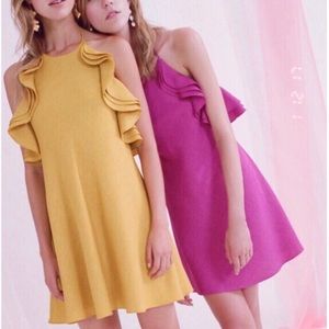 BADGLE MISCHKA WOMEN’S KIERAN RUFFLE DRESS